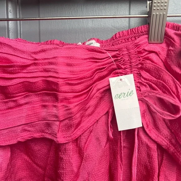 NWT‎ Aerie uptown hot pink mini flowy skirt size small - Picture 2 of 8
